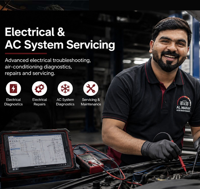 Electrical and AC system servicing